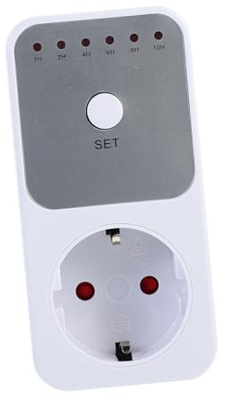 POPETPOP Prise Minuterie Programmable Arrêt Automatique Prise de Sécurité à Compte à Rebours Minuterie Électrique pour Appareils Ménagers Fonction Arrêt Temporisé Fiable Compatible Acv