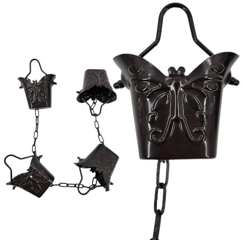 Raccoglitori di pioggia, Rain Chain UK Catcher Catena for la pioggia Catene for da esterno in alluminio appendere(1m(3.2ft))