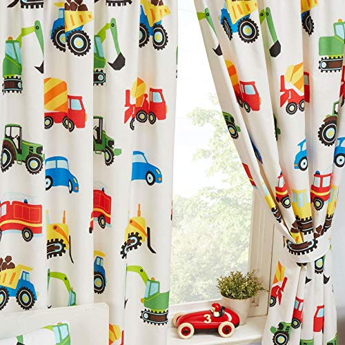 Price Right Home Trucks and Transport Bedroom Range Kids - Duvet Cover Set, Fitted Sheet Set & Curtains Available (72 Curtains)