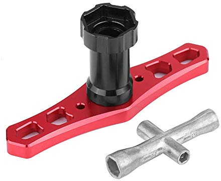 Dilwe Llave de Tubo para Tuercas de Rueda de 17 mm M2, M2.5, M3, M4 Llave Hexagonal Cruzada para Coche RC / Avión