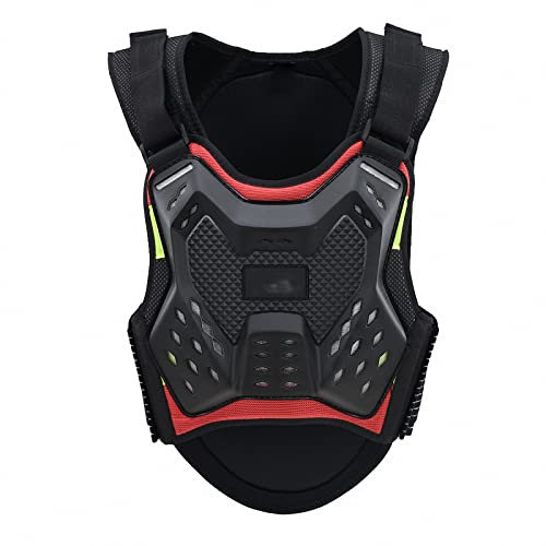 MAOTN Gilet per Armatura Moto,paraschiena Adulti Bambini Fuoristrada,Indumenti protettivi da Corsa Staccabili,Pettorina Motocross Cross,Regolabile Maglia Protettiva MTB Enduro,Black,S