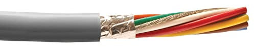 Cavo flessibile schermato, 8COND, 0.35MM2, 50M, cavo multicored, cavo multicore, cavo in rame stagnato, confezione da 50, B954082 GE321