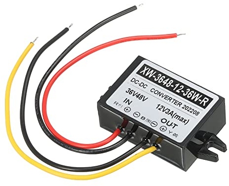 PATIKIL DC 36V 48V to DC 12V 3A 36W Power Converter Regulator Plastic Shell for LED Solar System