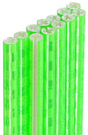 sourcing map 12pcs Bike Reflective Spoke Skins 0.2 Plastic Bicycle Spoke Reflectors Spoke Covers Trim Wrap Wheel 360°Visibility for Road Mountain Bike Motorcycles Decoration, Green