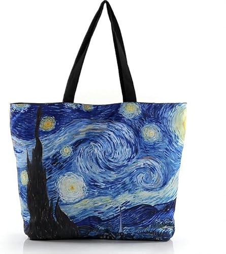 DJKKiTTQ Bolsa de lona para mujer, bolsa de hombro grande para mujer, para compras, reutilizable