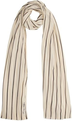 Tommy Hilfiger TOMMY SCRIPT AW0AW18049 - Bufanda de gasa para mujer, color beige, talla única, BEIGE (crema suave), Taille unique