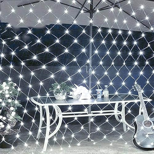 Brightium Catene di luci a bassa tensione - 500 LED, 3 M+50 M, bianco freddo, 10 CM/LED, filo trasparente, IP44, funzioni lampeggianti e timer. Ideale per la decorazione.