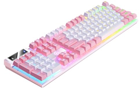 Teclado Mecánico - Teclado | RGB Backlight Teclados | Teclados Mecánicos Con Cable | Interruptores Para Ordenador Portátil PC | Compacto Mecánico Con Cerradura Anti-Ghosting