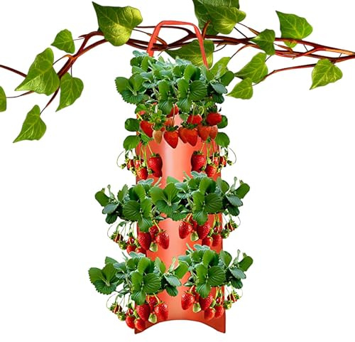 Zubehors Maceta Colgante para Fresas - Macetero Colgante Exterior para Fresas | Contenedor De Jardín para Cultivar Frutas Verduras Flores En Macetas En Patio Balcón