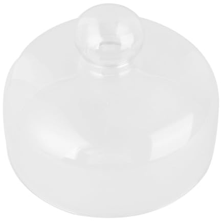 BESPORTBLE Transparente Glas Kuchenhaube 30cm Durchmesser Lebensmittelechte Dessert Abdeckung mit Staubschutz Stabile Food Cover Kuppel für Heimküche und Buffet