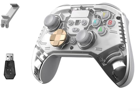 Bluetooth-kompatibel trådlös kontroll med halleffekt analog för Nintendo för Switch PC smartphones och (vit)