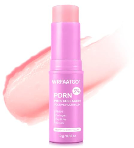 PDRN Rosa collage volym multibalsam – allt-i-ett kollagen, PDRN & Retinolpenna – för en plumper, mjukare hy och strålande hud – vård mot fina linjer, underögon, dekolleté och hals