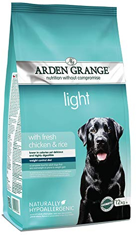 Arden Grange Adult Dry Dog Food Light with Fresh Chicken and Rice, 12 kg