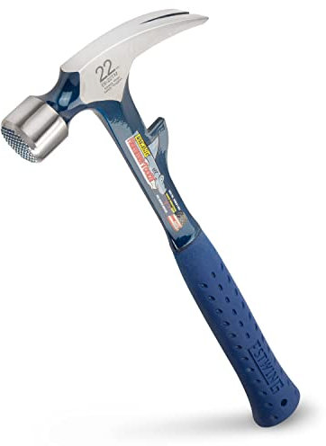 Estwing E6-22TM - Martillo de carpintero fresado, mango de vinilo reductor de impacto, 930 g, 34,8 cm