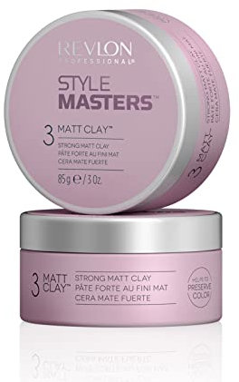 REVLON PROFESSIONAL STYLE MASTERS CREATOR MATT CLAY, Cera per Capelli Opaca a Tenuta Forte, Cera per lo Styling dei Capelli a Tenuta Forte, Cera Opaca Per Modellare I Capelli, 85g