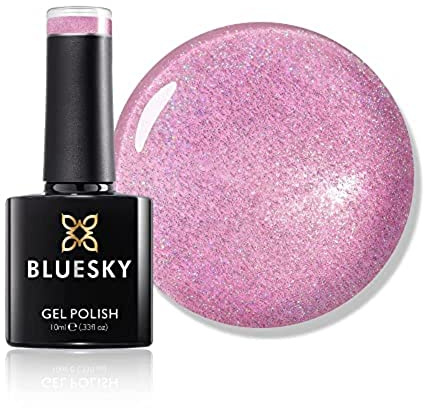 Bluesky Gel Nail Polish, Tale As Old As Time Ch08, Pink Glitter, Long Lasting, Chip Resistant, 10 ml (Requires Curing Under UV LED Lamp)