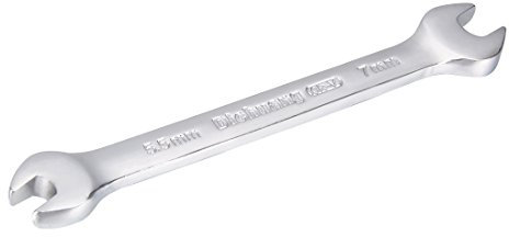 sourcing map Clé à fourche double métrique finition polie Cr-V 5,5mmx7mm