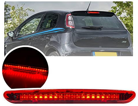NSLUMO 1 Stück Rote LED Dritte Bremsleuchte Heckscheibe Jet Düse Bremsleuchte Für Fia.t Punto Grande Abarth Evo OEM 2122000407