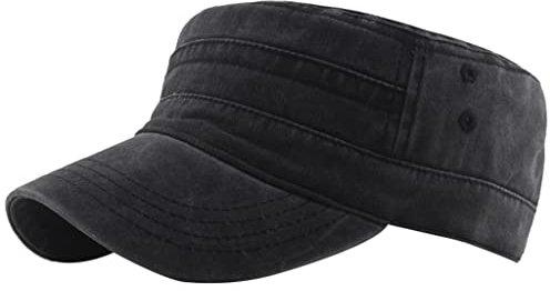 CheChury Cap im Military-Stil aus robustem Baumwoll Canvas, verstellbar, Baseball Cap Armee Militär Corps Hut Kappe Visier Unisex