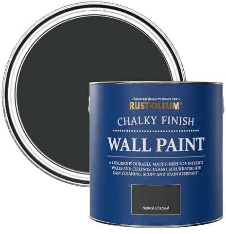 Rust-Oleum Black Matt Emulsion Wall Paint - Natural Charcoal (Black) 2.5L