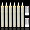 Mavandes LED Stabkerzen mit Timerfunktion und Zwei Fernbedienung,19 x 2,2cm 6 Stück Elfenbeinfarbene Kunststoff Flammenlose Batteriebetrieben Kerzen,Langanhaltend,Einstellbare Helligkeit