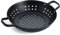 Merten & Storck Carbon Steel BBQ-Wokpfanne 30cm, gelocht für Öl- und Fettablauf, Barbecue, Camping, Grill, Outdoor-Kochen, schwarz