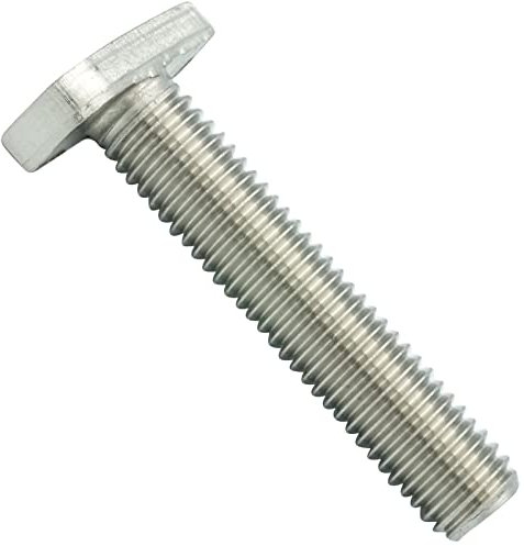 Hammerkopfschrauben Typ 28/15 - M8x40 - (100 Stück) - SC9097 - Edelstahl A2 V2A - Vollgewinde - für Photovoltaik Aluprofile Solarmodul Halterung PV-Modul Befestigung