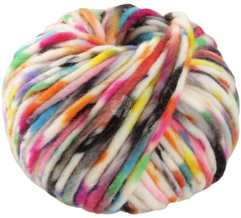 LANA GROSSA Confetti | Fingerdickes Merino-Dochtgarn mit Sprenkeldruck | Handstrickgarn aus 100% Schurwolle (Merino) | 100g Wolle zum Stricken & Häkeln | 50m Garn FB 206