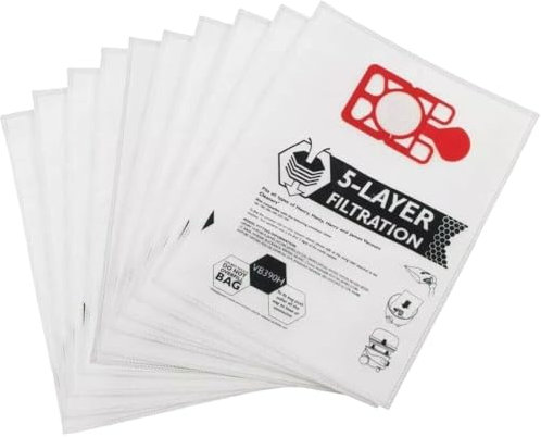 (Pack of 10) Replacement Henry Hoover Dust Bags Compatible with Numatic Henry Hoover Hetty James Basil David HVR200 HVC200 NRV200 Vacuum Cleaners Microfibre 5-layer Filtration Dust Bags Accessories