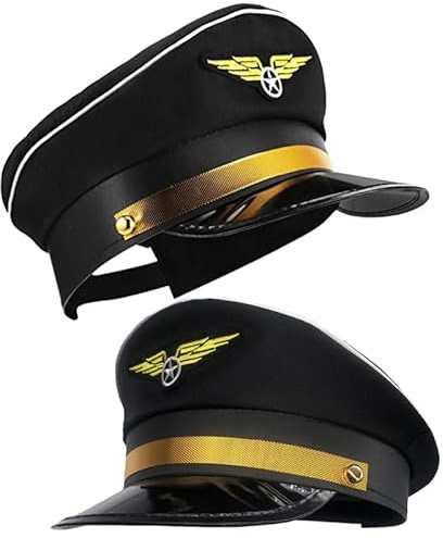 VALICLUD 2piezas Sombreros de Piloto para Ajustables para Fiestas de Halloween y Disfraces de Avión