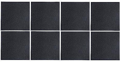 Självhäftande mattplattor, 9 st självhäftande mattplattor, avtagbara och fästbara 12 x 12 tum, tvättbara, oljebeständiga, för att skydda golvet (Schwarz)
