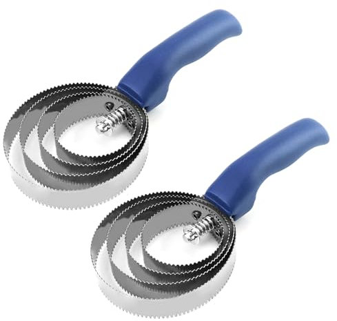 QWORK® 2 Stück Doppelseitiger Striegel, Pferdebürste, 4 Ringen, mit Soft Touch Griff