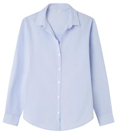 Springfield Nueva Camisa De Estructura con Bordado De Árboles, Azul, 38