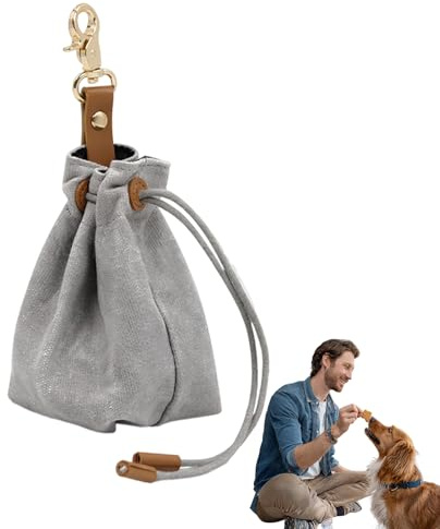 Godisväska för hundträning, snackshållare med bälteklämma, husdjursfoder belöningsträning nyckelväska, för vandring camping promenader jogging Jerky kyckling nötkött torkad mat