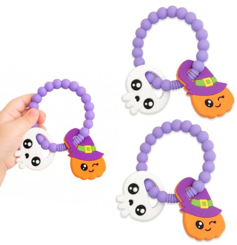 2pcs Baby Teether Ring Halloween Gifts for Kids Baby Boy Gifts