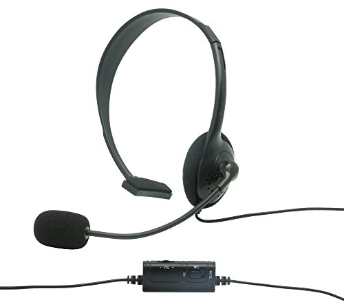 Konix Mythics Casque Gaming Filaire monaural PS-100 pour PS4 et PS5 - Microphone Anti-Bruit léger - Noir