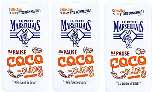 Le Petit Marseillais Douche Crème Hydratante au Beurre de Coco 250 ml - Lot de 3