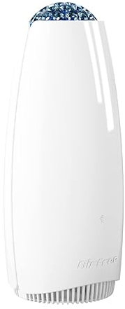 Airfree Tulip 40 filterfri luftrenare, 100% ljudlös, smal och kraftfull, nattlampa med färgförändring, vit