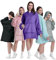K-MART Short Hoodie Unisex, Purple, One Size