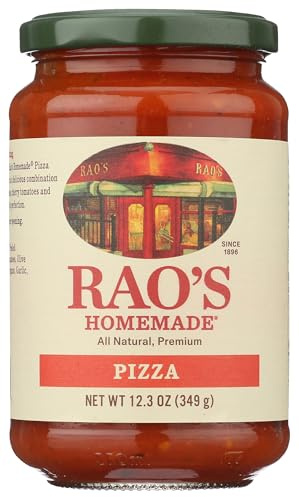 Rao's Homemade Classic Pizza Sauce, 12.3 oz, Keto Friendly, Tomato Sauce, Premium Quality Tomatoes from Italy, Natural Herbs, and Olive Oil