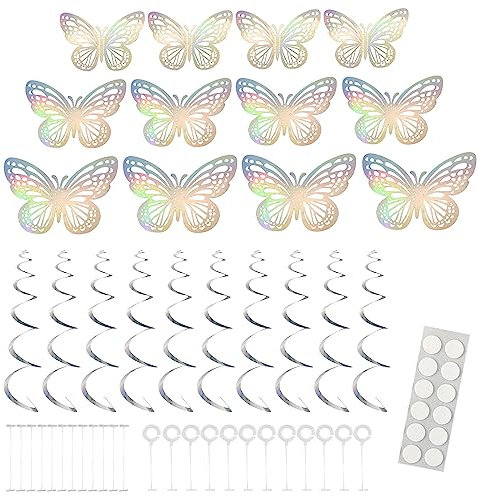 CYUaoao 12 Paires Papillons Stickers Muraux 3D Decoration Chambre Fille Autocollants Muraux de Bricolage Papillon Décoratifs 3D Décorations pour Fête de Mariage Anniversaire