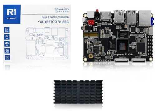 youyeetoo R1 Single Board Computer -Basic Rockchip RK3588S -8K Display -Unterstützung HDMI 2.1, SATA 3.0, PCIe 2.0 SSD, USB Host x5, NFC -AIoT/NAS -Android 13/Debian (16GB RAM+128GB,V3.0)