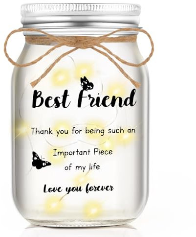 Charfia Best Friend Birthday Gifts LED Bottle Decorative Light 'Bestie'
