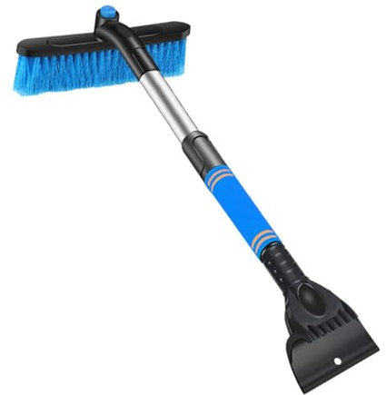 LTHERMELK 2-In-1 Ice Scraper And De-Icer For Car Windscreen With Car Cleaning Kit (Blue)