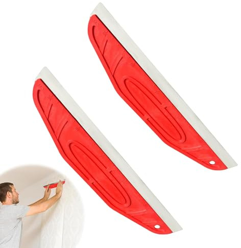 2PCS Paint Shield Cutting in Tools for Painting Paint Trim Guard Multi-Purpose Straight Edge Tool Paint Cutting in Tools for Painting Multipurpose Right Angle Tool for Cutting and Applying (Red)