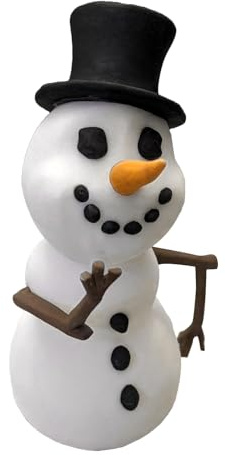 DAWCBVJQ Figuras de Muñeco de Nieve Navideño | Decoración Divertida De Escritorio para Fiestas Impresa En 3D,De Modelo Navideño,para Coleccionistas Fotografía Hogar Oficina Dormitorio Sala De Estar