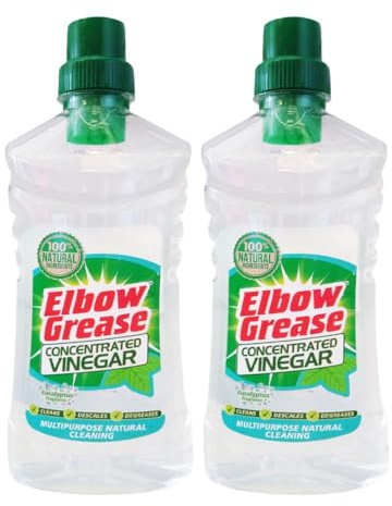 Elbow Grease Concentrated Vinegar Eucalyptus 750ml x 2, Multisurface Natural Cleaner Degreaser, Plug Hole Freshener, Tap Toilet Discaler Window Glass with Welari Thank You Card | (2pack)