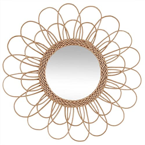 Atmosphera - Miroir Fleur - rotin D56 cm