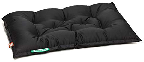 Doctor Bark Hundkudde Urban – ortopedisk hundbädd för medelstora hundar – tvättbar upp till 95 °C – robust inomhus/utomhus hundmadrass – tillverkad i Tyskland (M – 70 x 50 cm, svart)