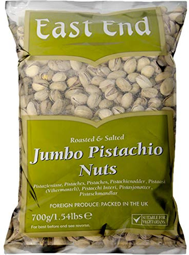 East End Jumbo Pistaschnötter rostade och saltade premiumkvalitet 700 g